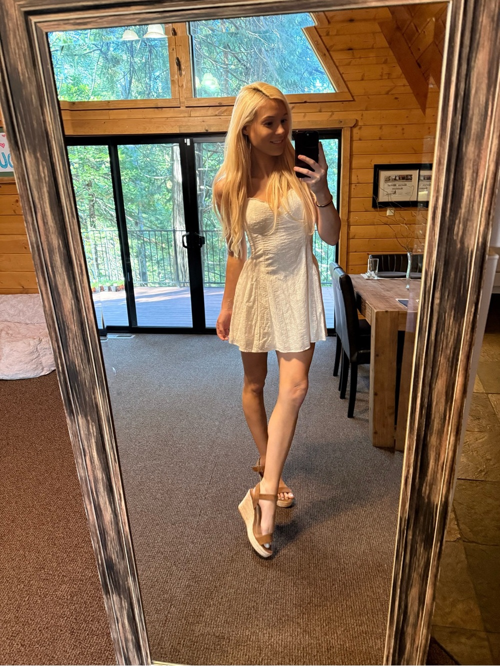 Windsor White Eyelet Skater Mini Dress